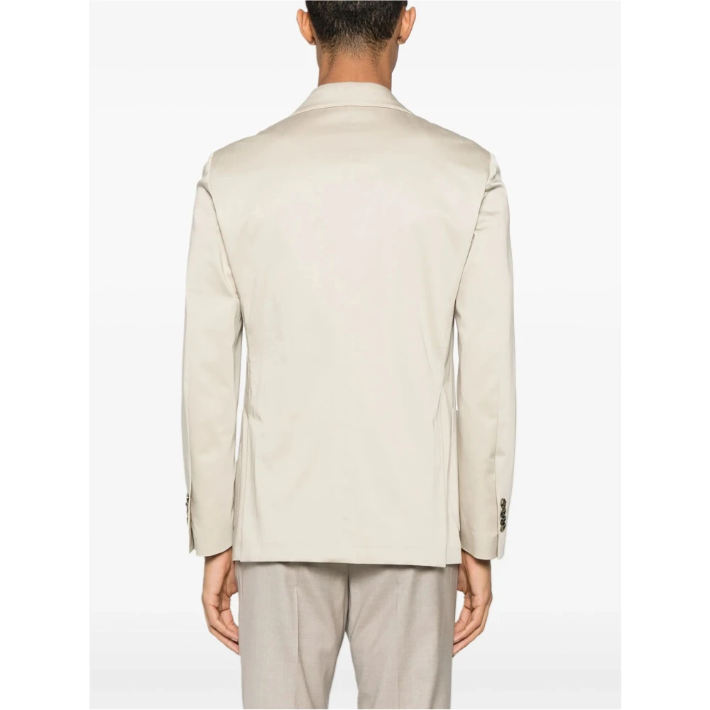 Lardini Beige Katoenen Blazer met Knoopsluiting Beige Heren