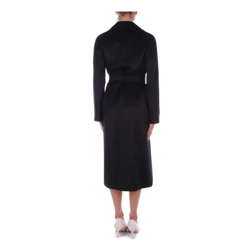 Max Mara Zwarte wollen jas met knoopsluiting Black Dames