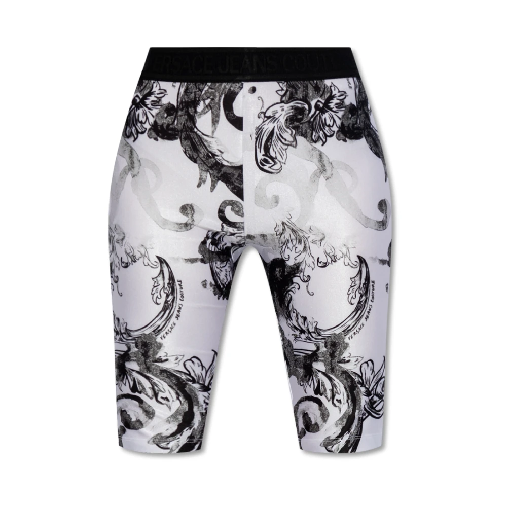 Versace Jeans Couture Shorts met logo Gray Dames