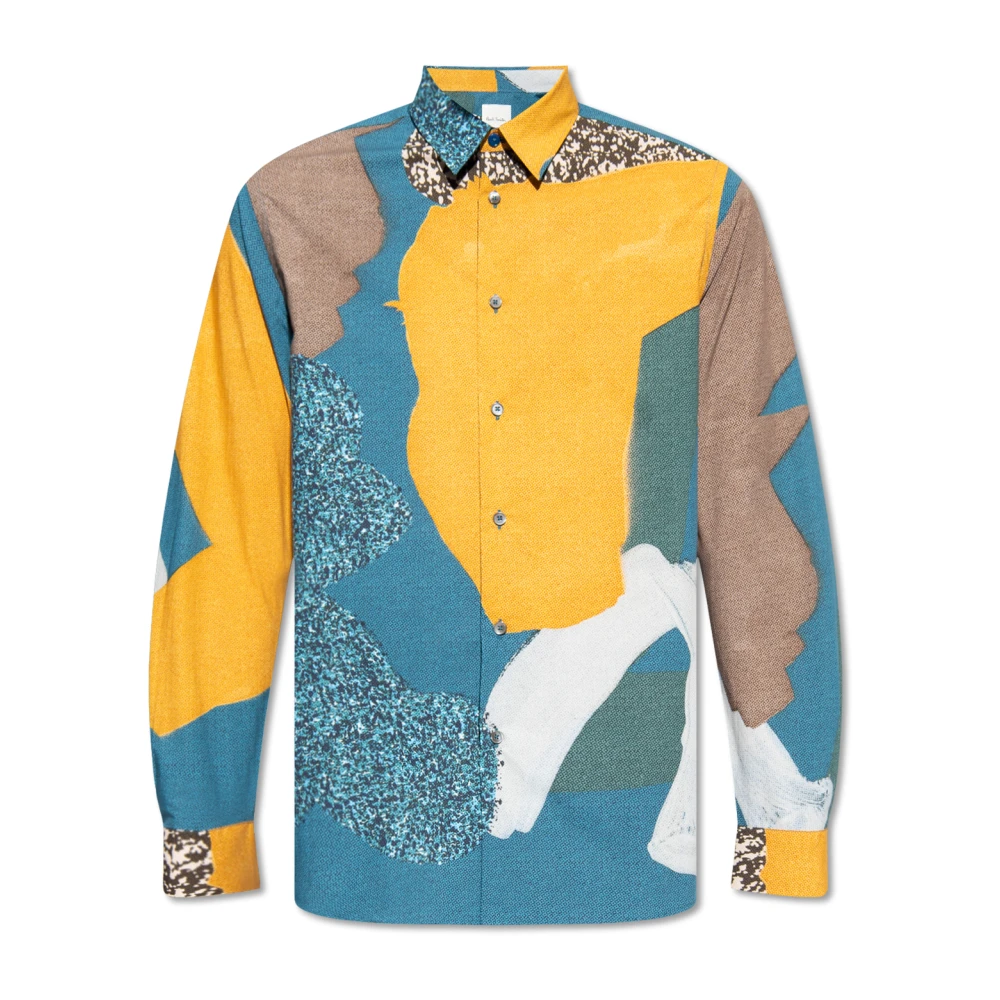 Paul Smith Overhemd met geometrisch patroon Multicolor Heren