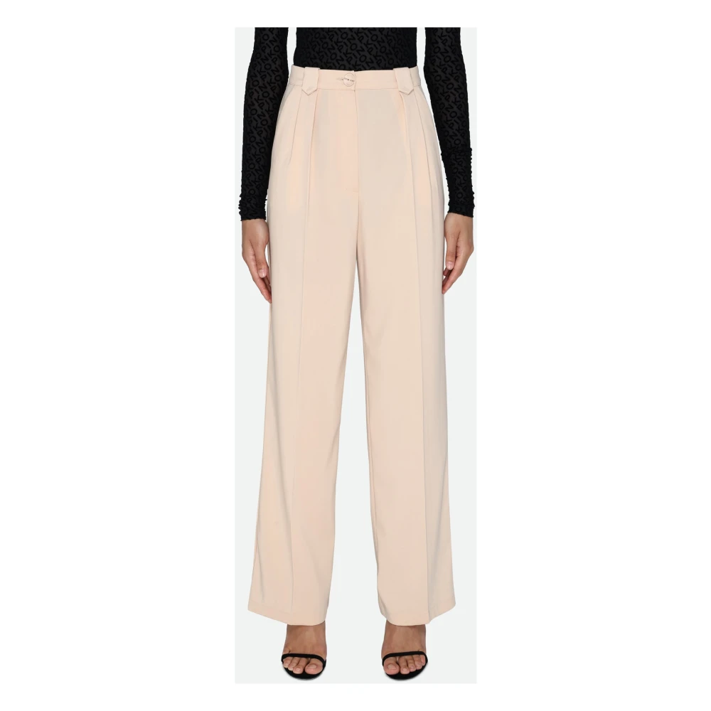 PATRIZIA PEPE Palazzo Stijl Wijde Pijp Broek Pink Dames