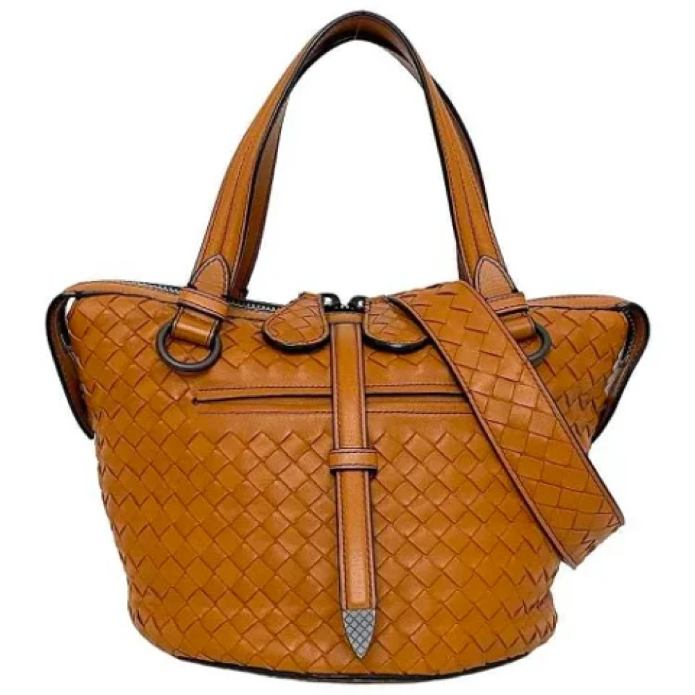 Bottega Veneta Vintage Pre-owned Leather totes Orange Dames