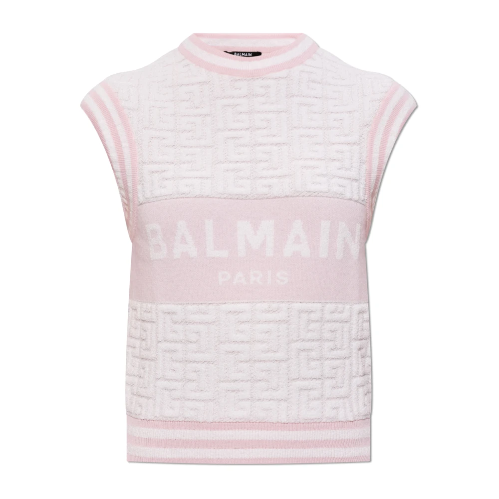 Balmain Vest met logo Multicolor Dames