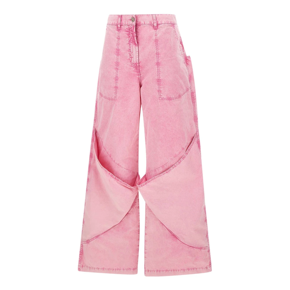 The Attico Confetto Pink Baggy Jeans Pink Dames