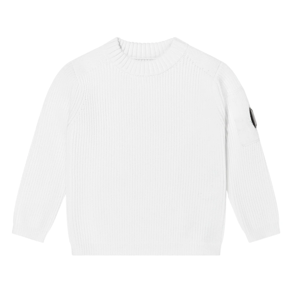 C.p. Company Boys White Lens Jumper - Kids Knitwear - 10 Y - Kids