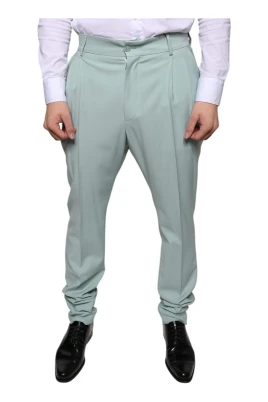 Mintgröna Skinny Dress Pants med Logo