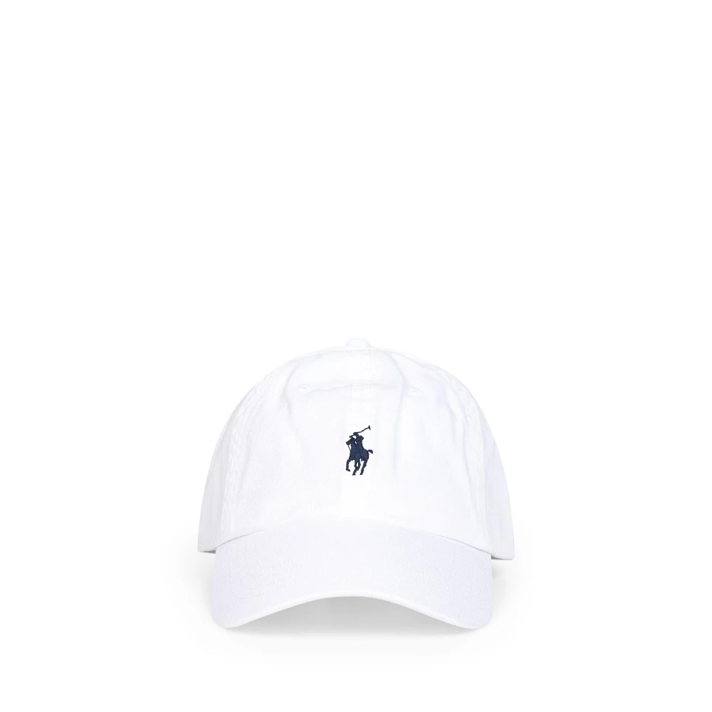 Polo Ralph Lauren Women's White Hats & Caps, One Size, Cotton Chino Baseball Cap