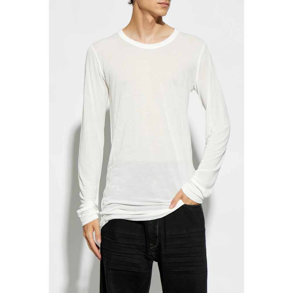 Rick Owens Lange T-shirt White Heren