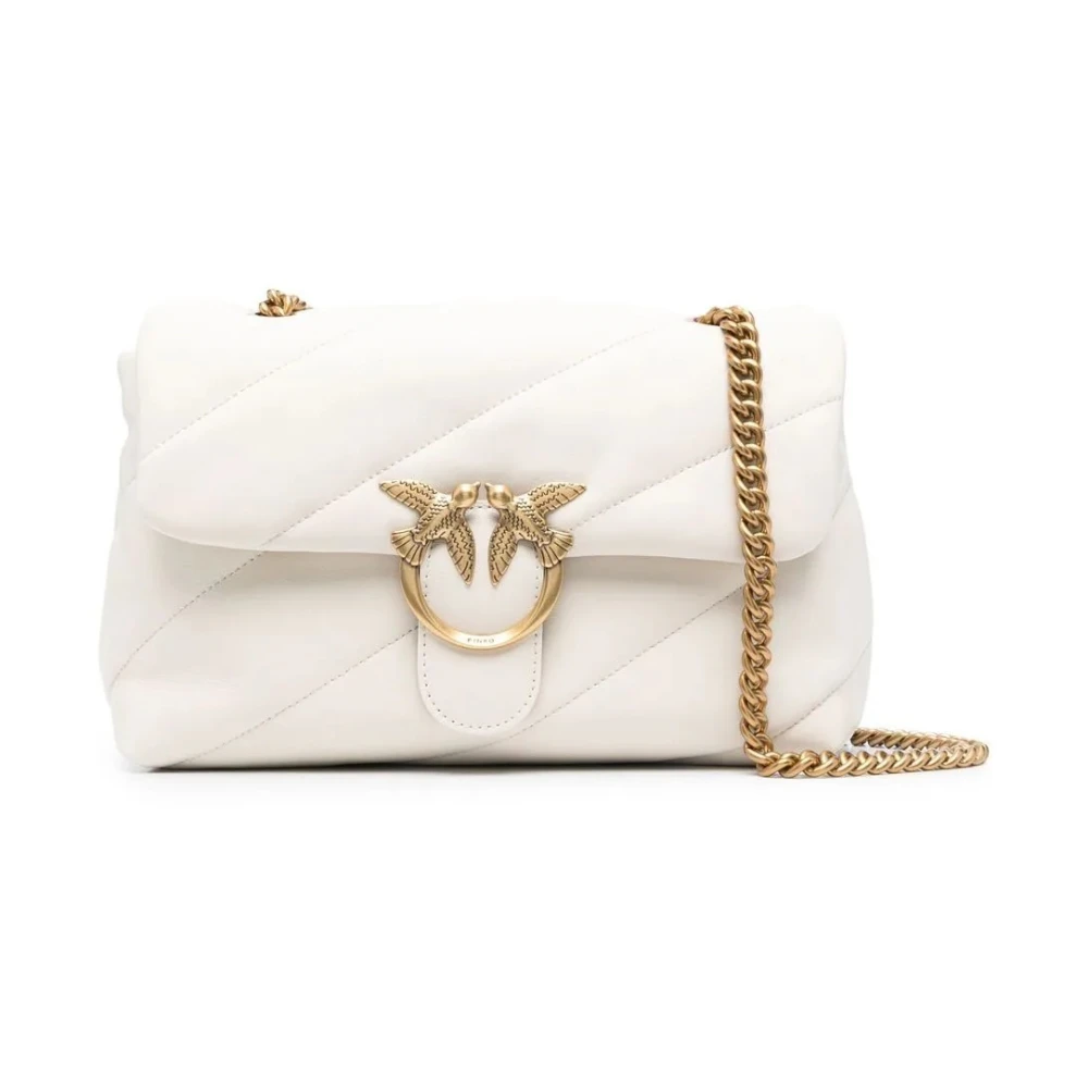 Pinko White Love Puff Classic Shoulder Bag - Female - Cross Body Bags - One Size - Bags