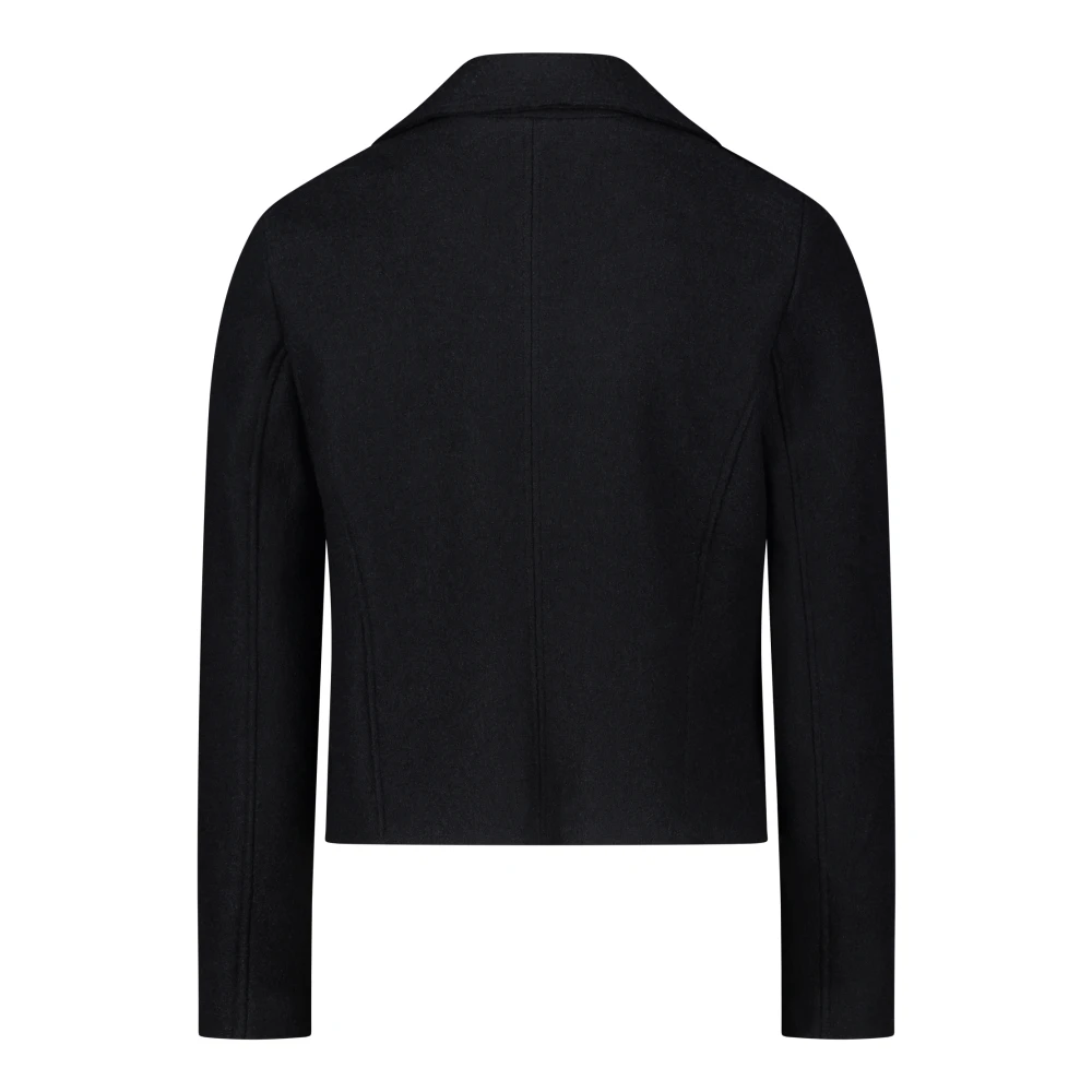 Betty & Co Chic Casual Jacket with Collar Black Dames