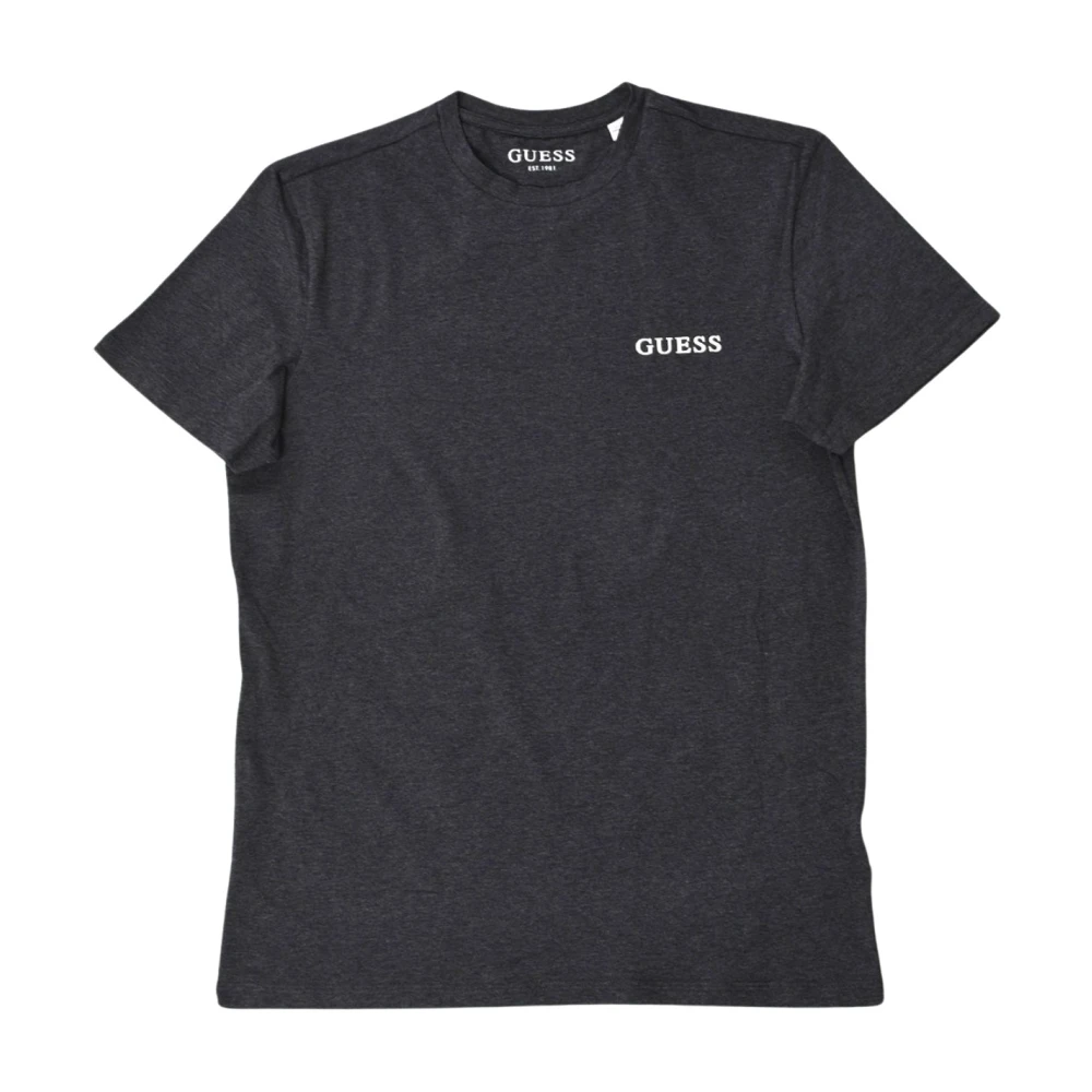 Guess Stretch Katoenen T-shirt Slim Fit Gray Heren