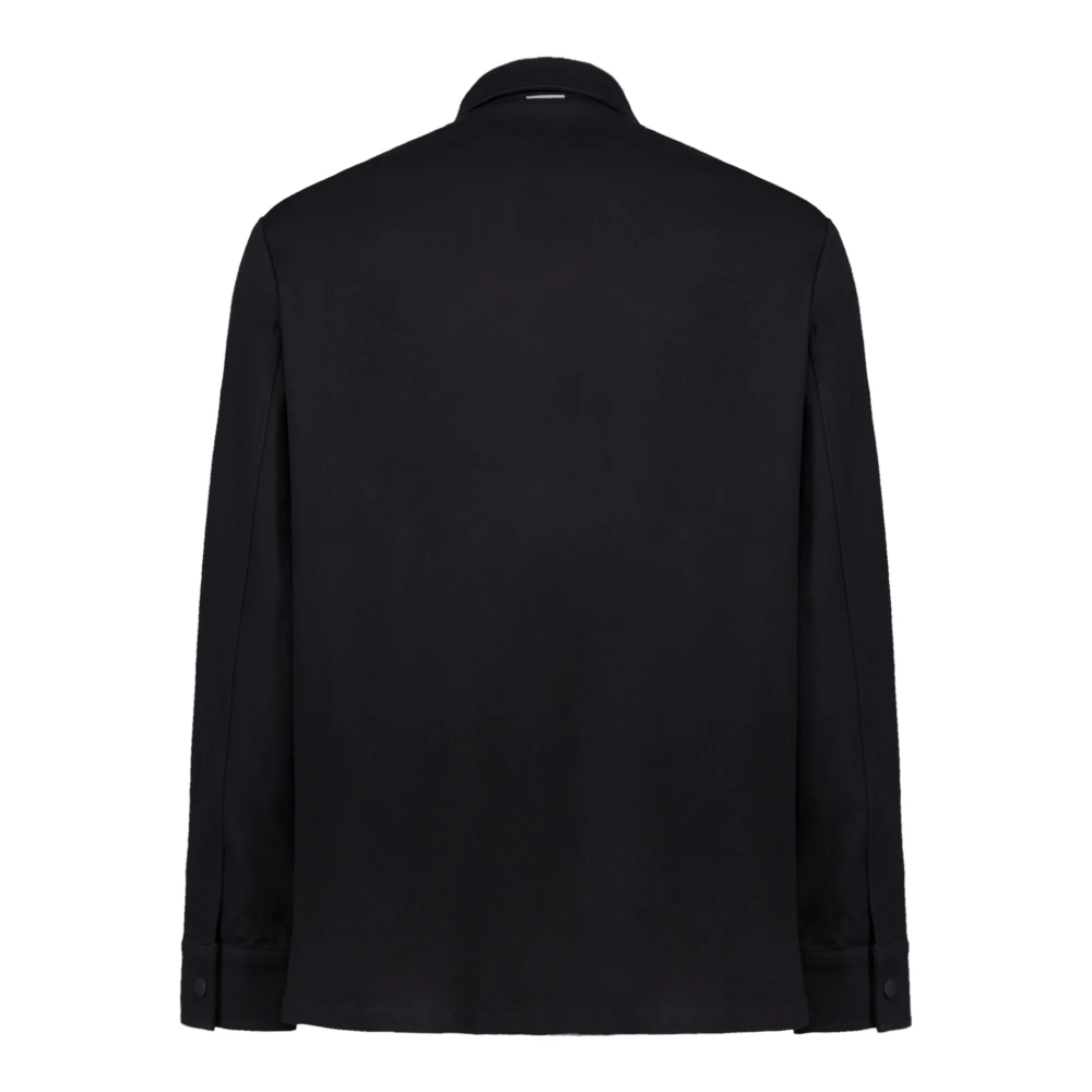 People of Shibuya Technische sweatshirt shirt met nylon voering Black Heren