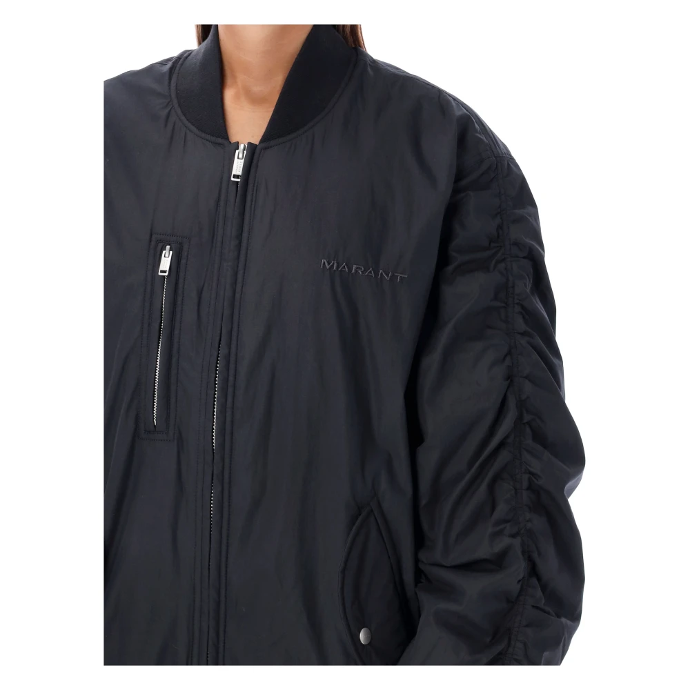 Isabel Marant Étoile Faded Black Bomberjas Aw24 Black Dames