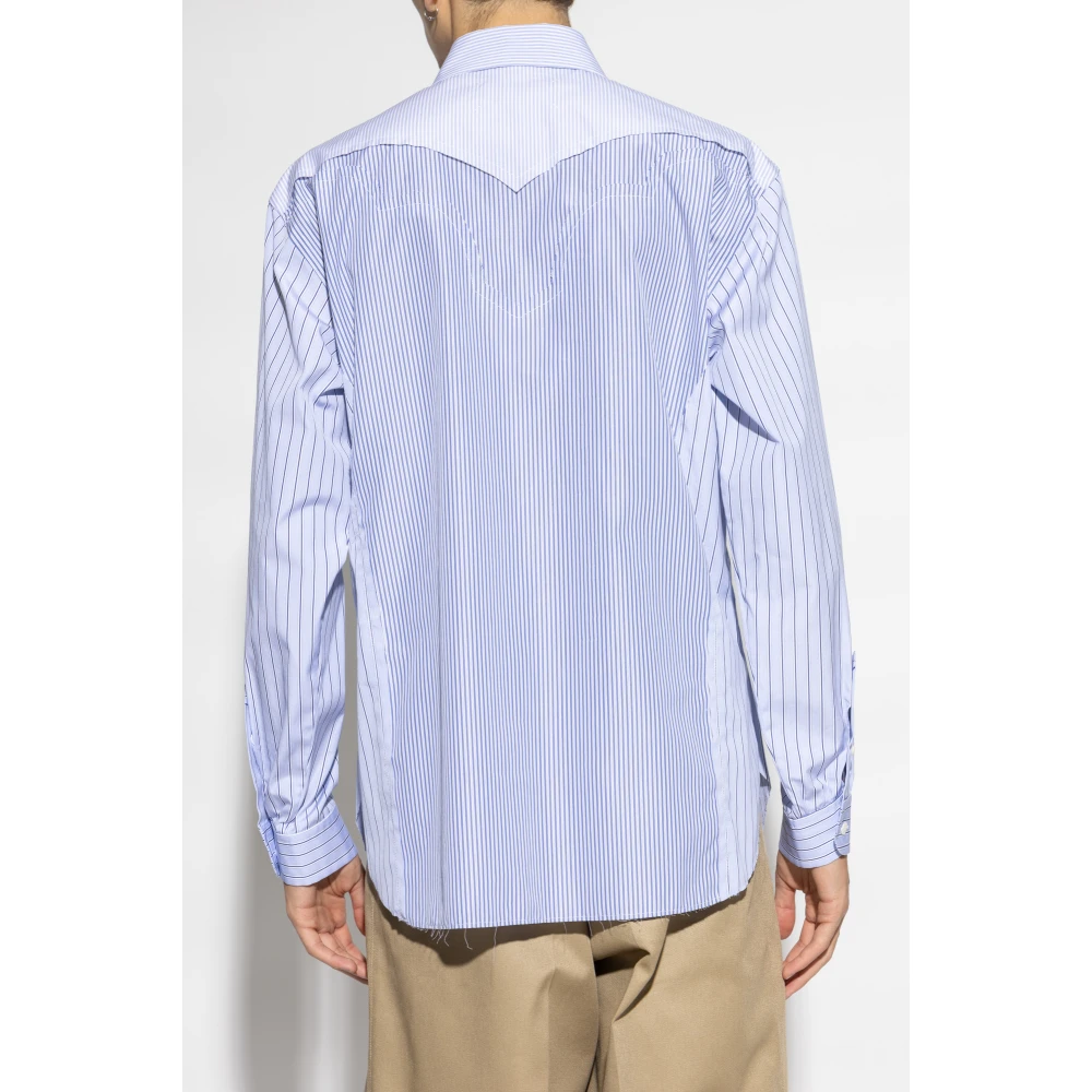 Maison Margiela Overhemd met streepmotief Blue Heren