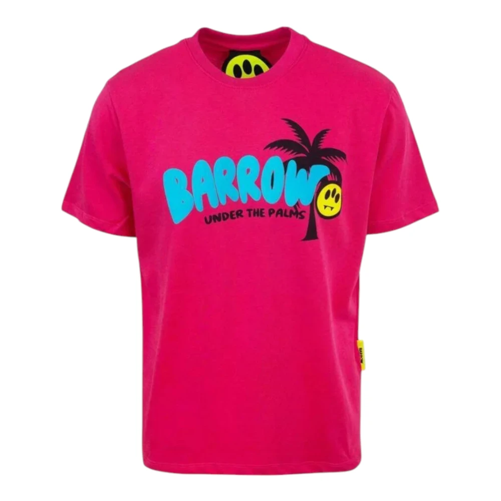 Barrow Katoenen Unisex T-shirt Pink Heren