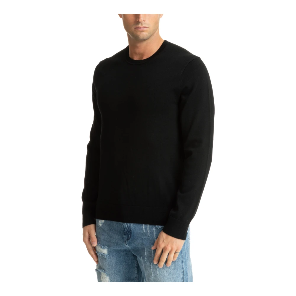 Michael Kors Simpele trui met logo borduursels Black Heren