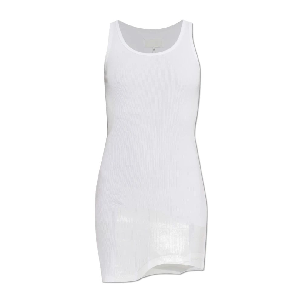 Maison Margiela Vrouw Wit Tops Dames, S, Katoen, Asymmetrische Jurk
