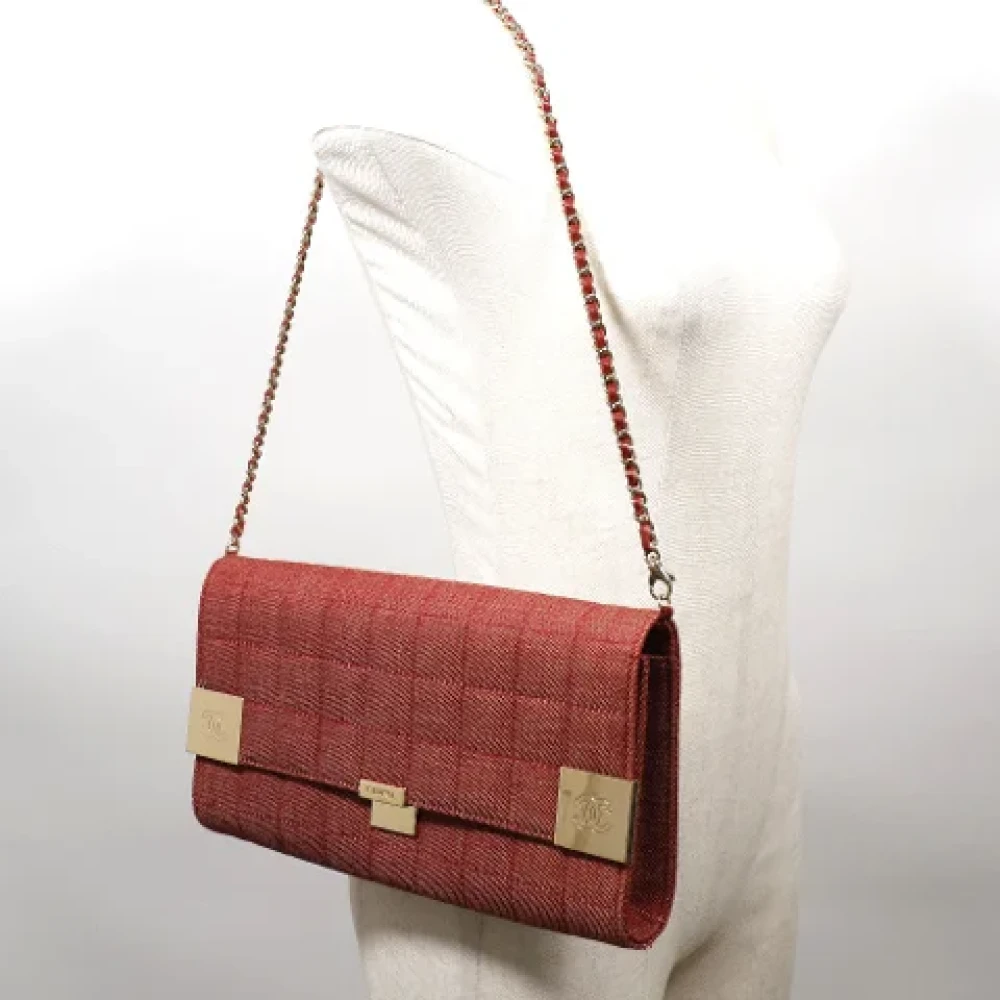 Chanel Vintage Pre-owned Canvas chanel-bags Red Dames