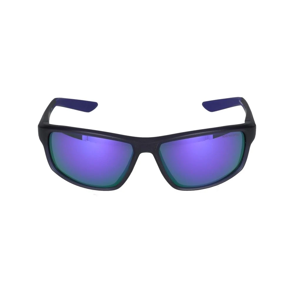 Nike Blue Sunglasses, Unisex, 62 Mm, Rabid Sunglasses Matte Obsidian/Violet Mirror