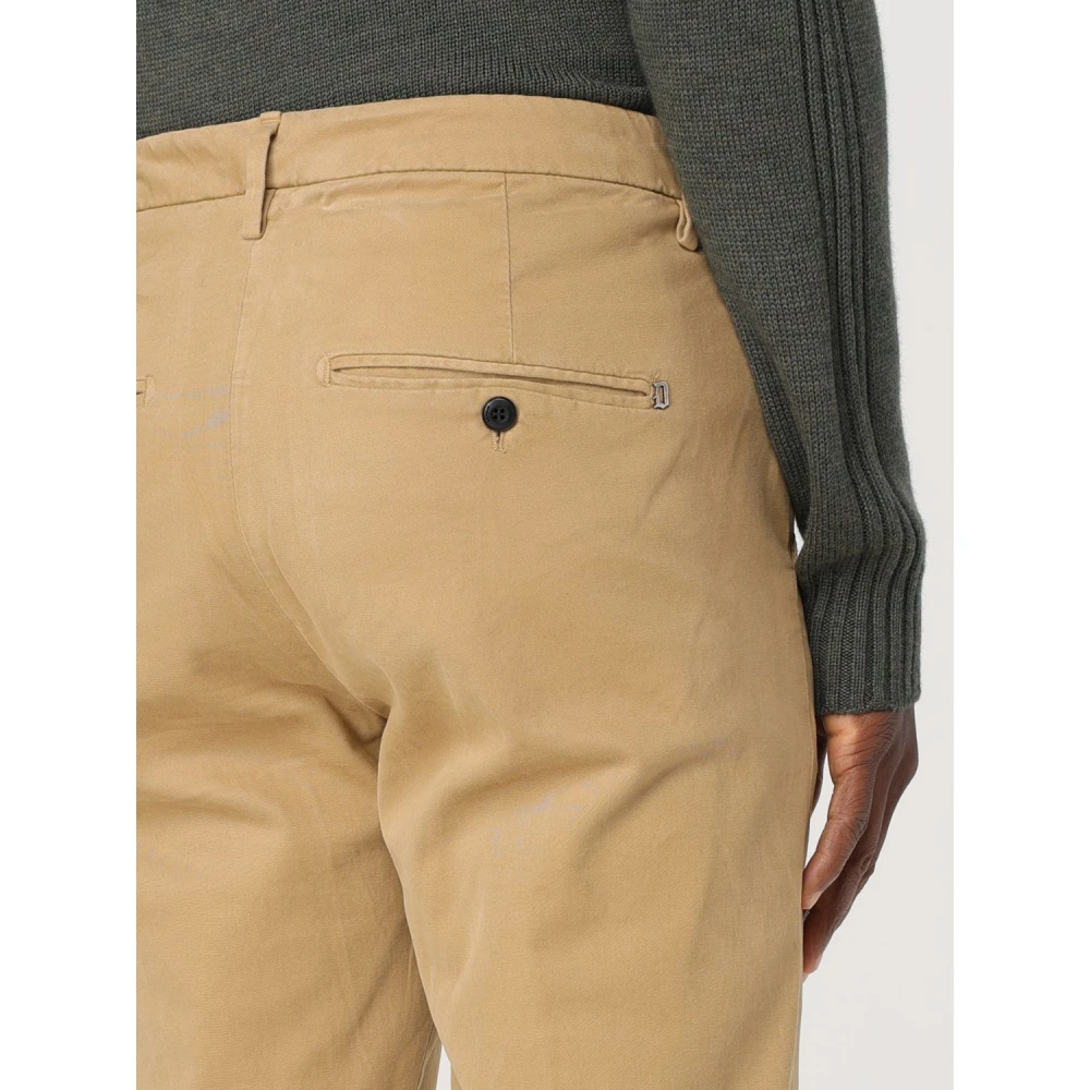 Dondup Stretch Gabardine Gaubert Broek Beige Heren
