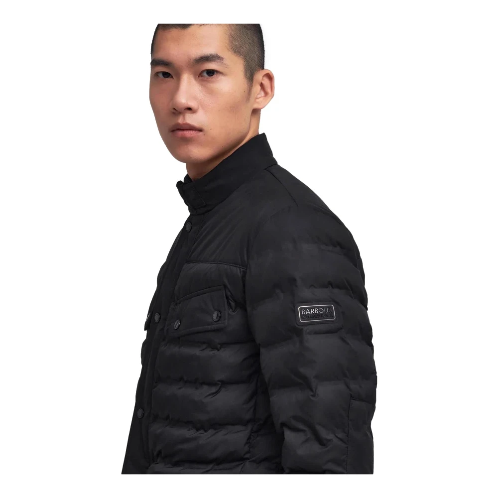 Barbour Gelaste Ariel Gewatteerde Jas Zwart Black Heren
