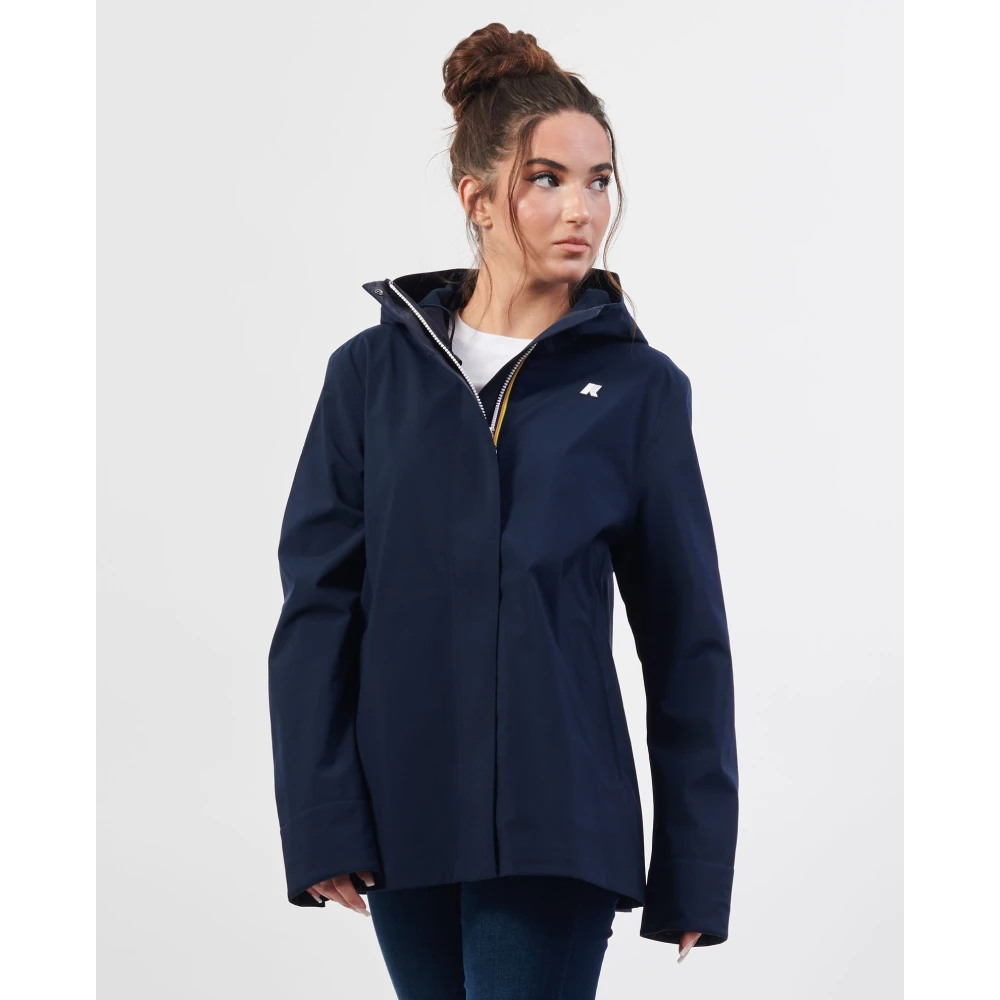 K-way Blauwe Waterdichte Jas Madalina Blue Dames