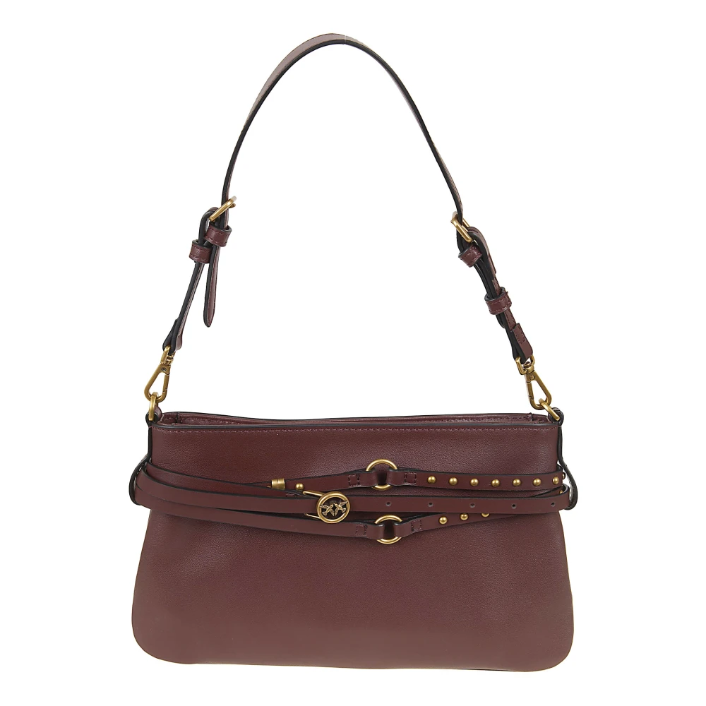 Pinko , Shoulder Bags, Female, Brown, One Size, Belt Bag Mini Vitello Morbido