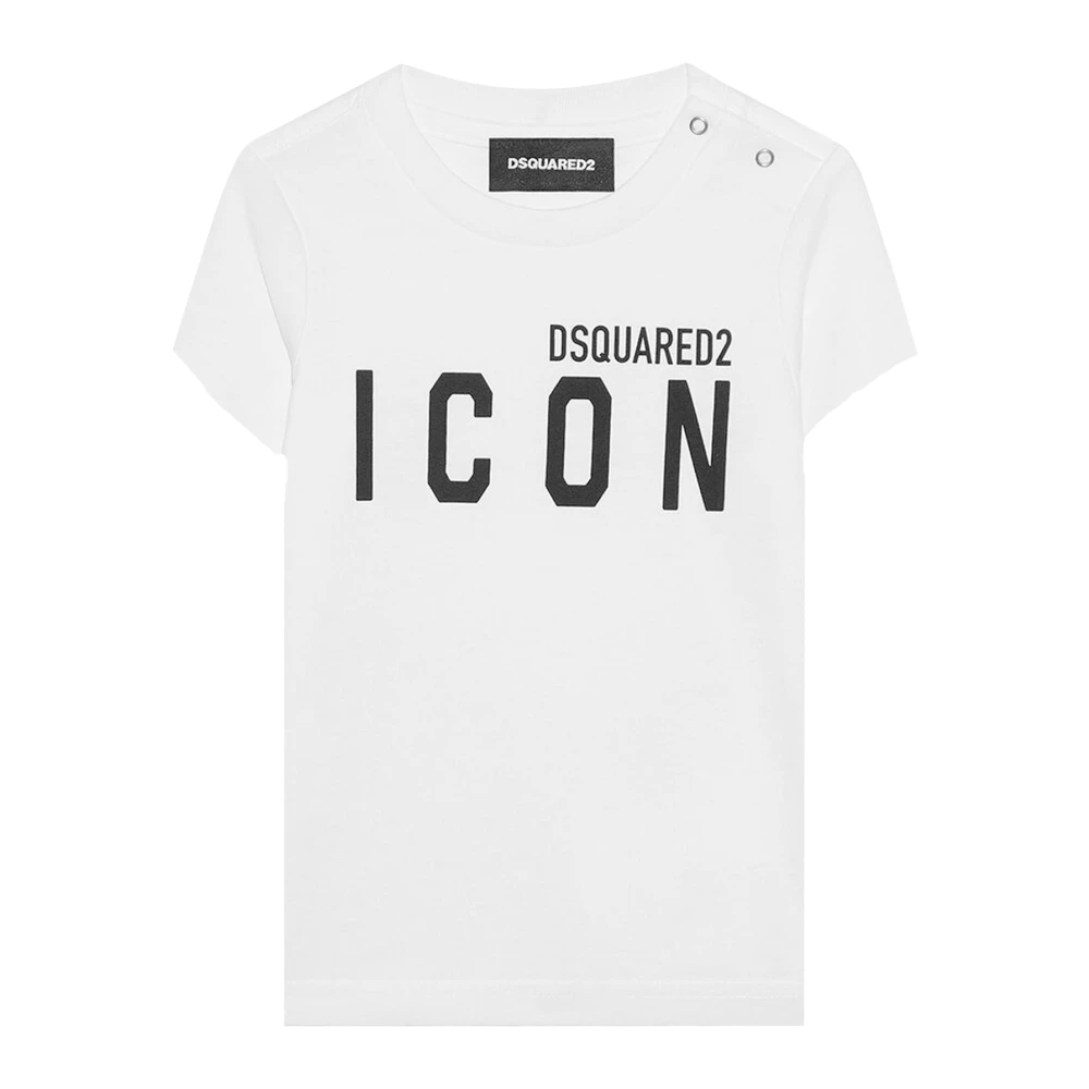 Dsquared2 Boys White Kids Short Sleeve T-Shirts, 6 M, Cotton Jersey T-Shirt