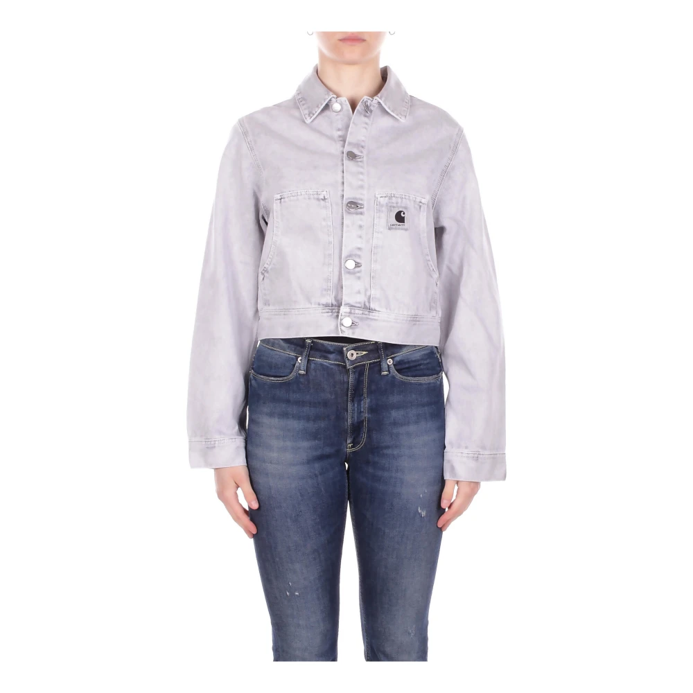 Carhartt Wip Women's Gray Carhartt Coats Black - Denim Jackets - Xs - Jackets