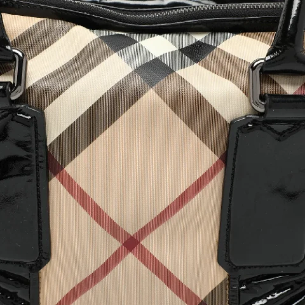 Burberry Vintage Pre-owned Leather handbags Beige Dames