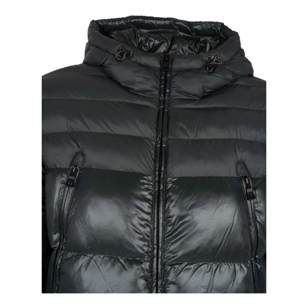Geox Gewatteerde jas met capuchon Black Heren