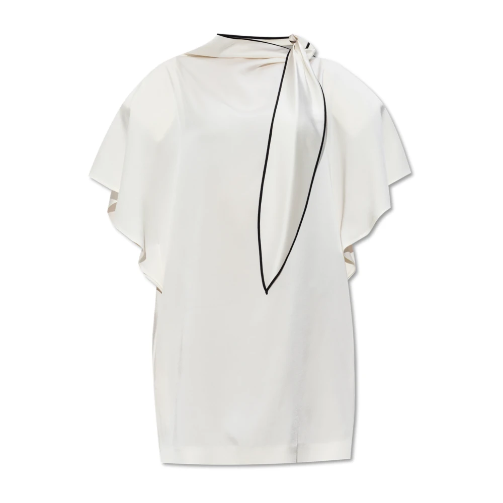 Stella McCartney Klänning med fickor White, Dam