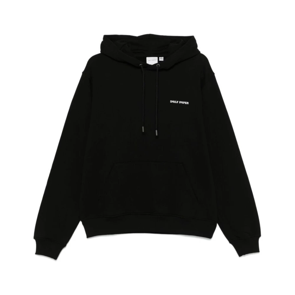 Daily Paper Zwarte Hoodie met Logodetail Black Heren