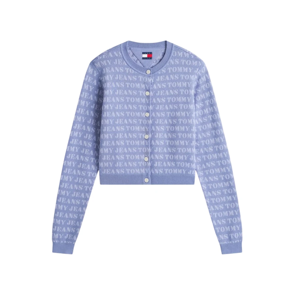 Tommy Jeans Women's Blue Jumpers Azure - Cardigans - Xs - Knitwear