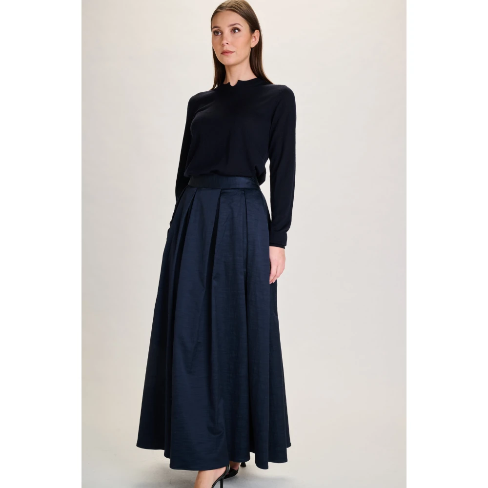 March23 Maxi-rok met bloemenprint Blue Dames