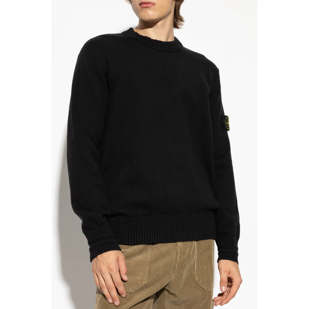 Stone Island Trui met logo Black Heren