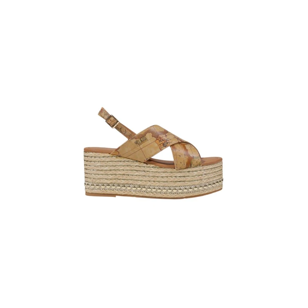 Alviero Martini 1A Classe Beige Wedges, Female, 8 Uk, Rope Wedge Sandal