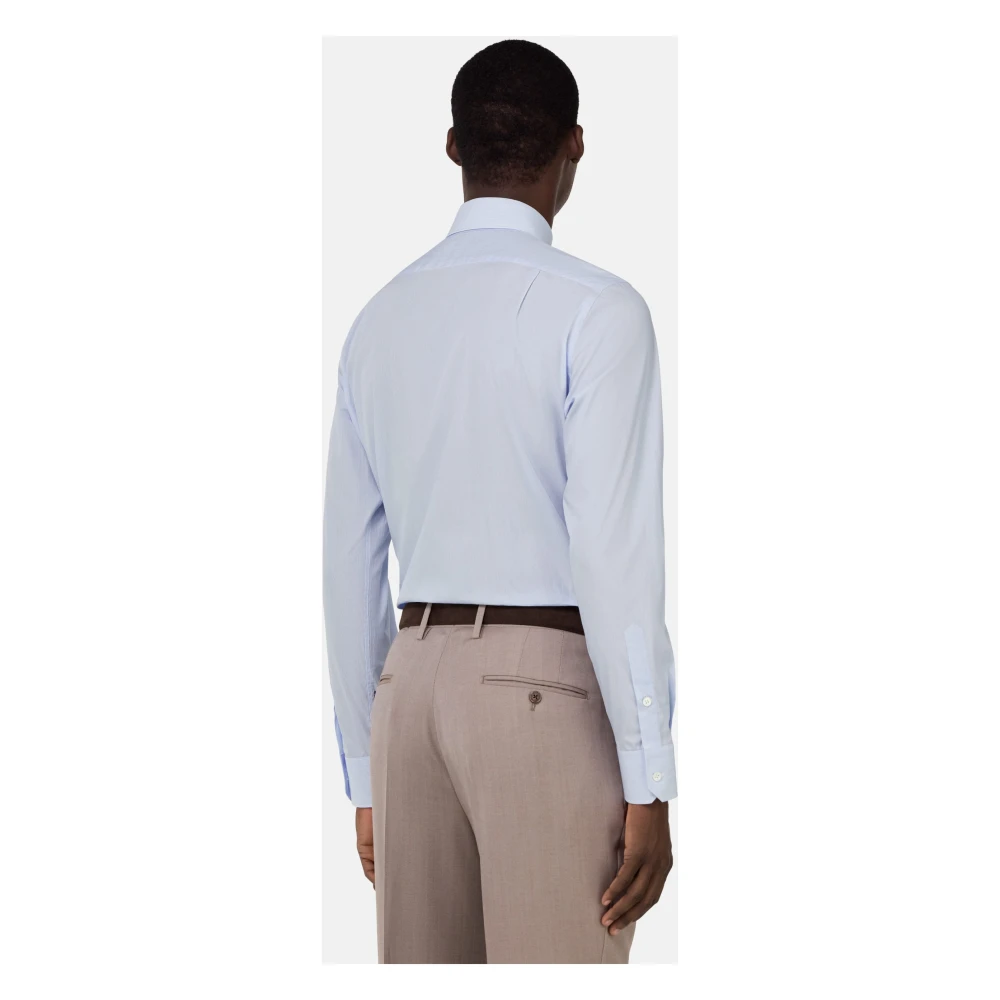 Boggi Milano Regular Fit gestreept katoenen overhemd Blue Heren
