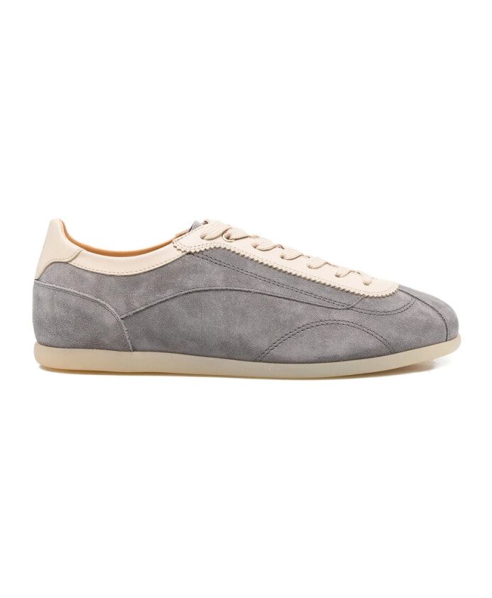 sneaker-gris-a-lacets-avec-bout-amande