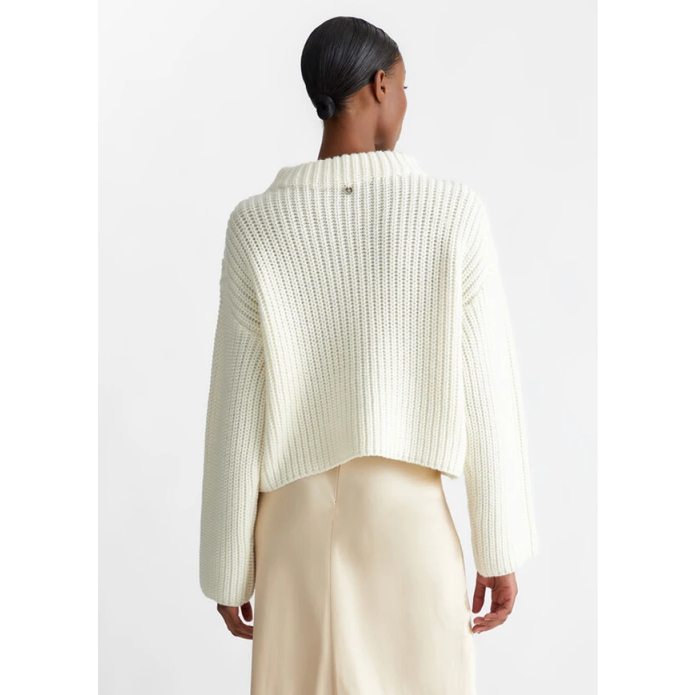 Liu Jo Bloemen Geborduurde Wollen Trui White Dames