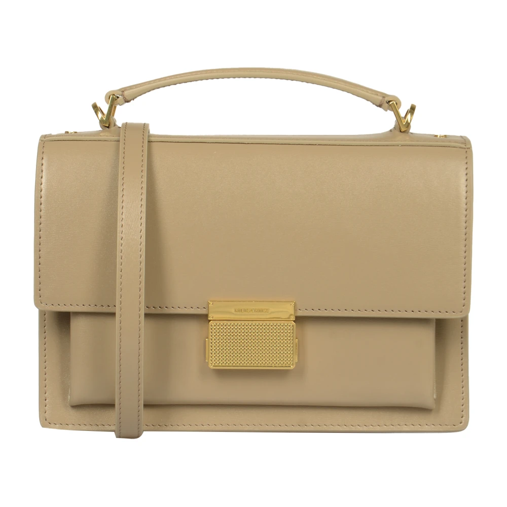 Golden Goose Palmellato leren tas met gouden details Brown Dames