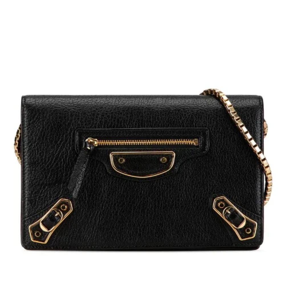 Balenciaga Vintage Pre-owned Leather crossbody-bags Black Dames