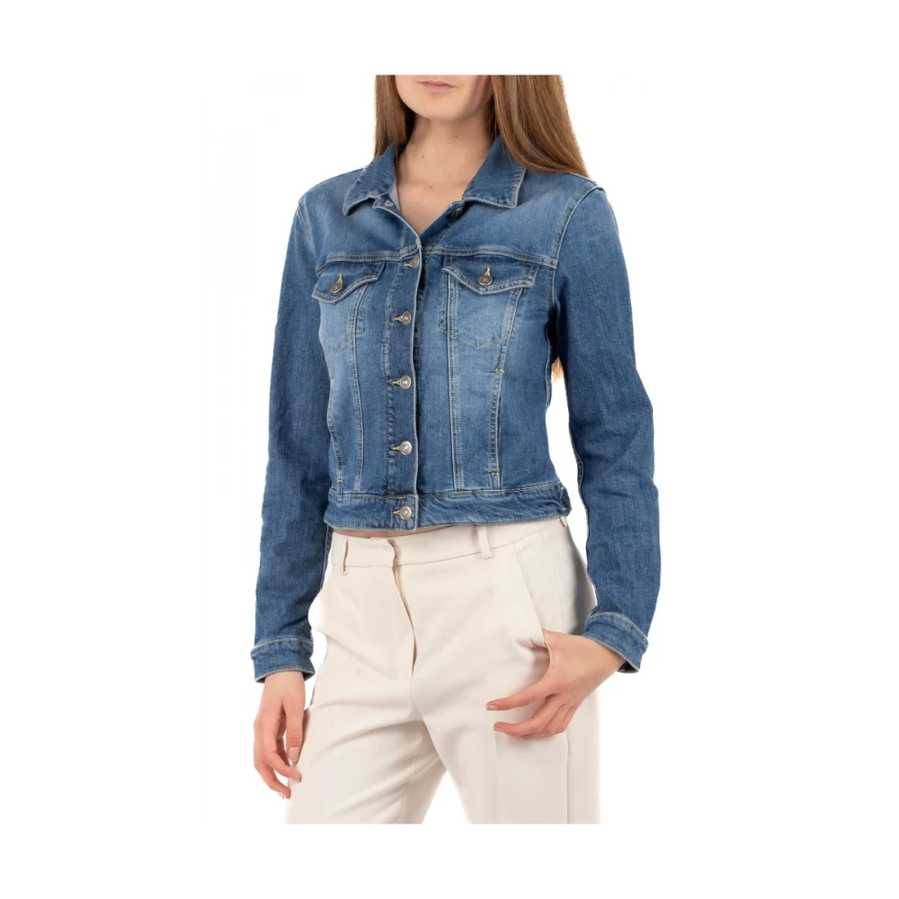 Dondup Stijlvolle Blouson Jas Blue Dames