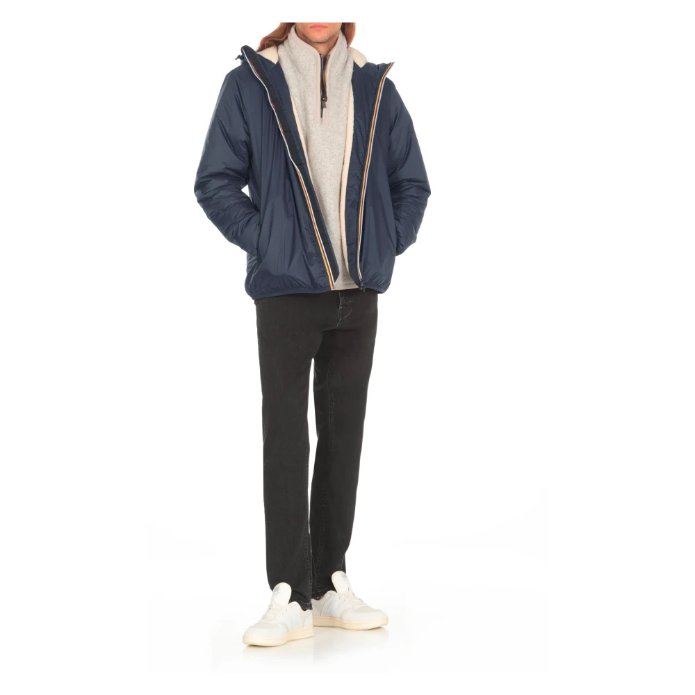 K-way Grijze Wol Zip Trui Gray Heren