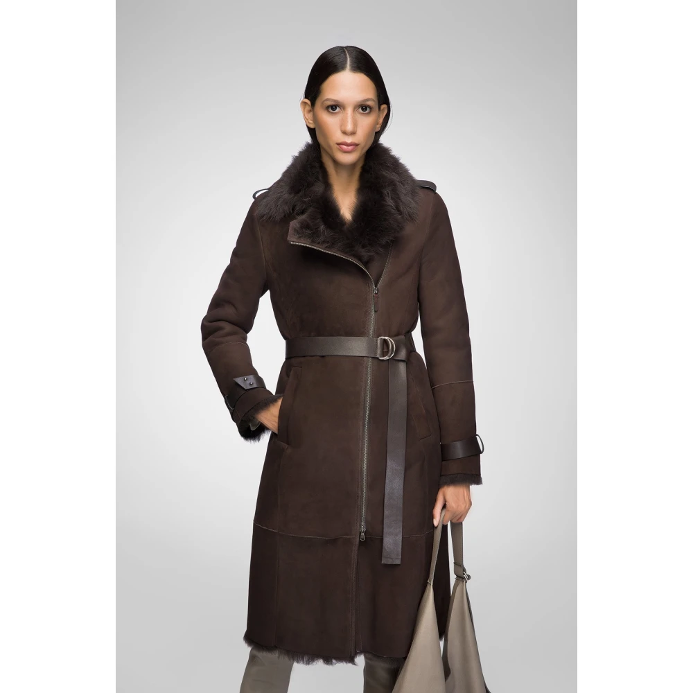 Vespucci by VSP Harmony Bruine Shearling Jas Brown Dames
