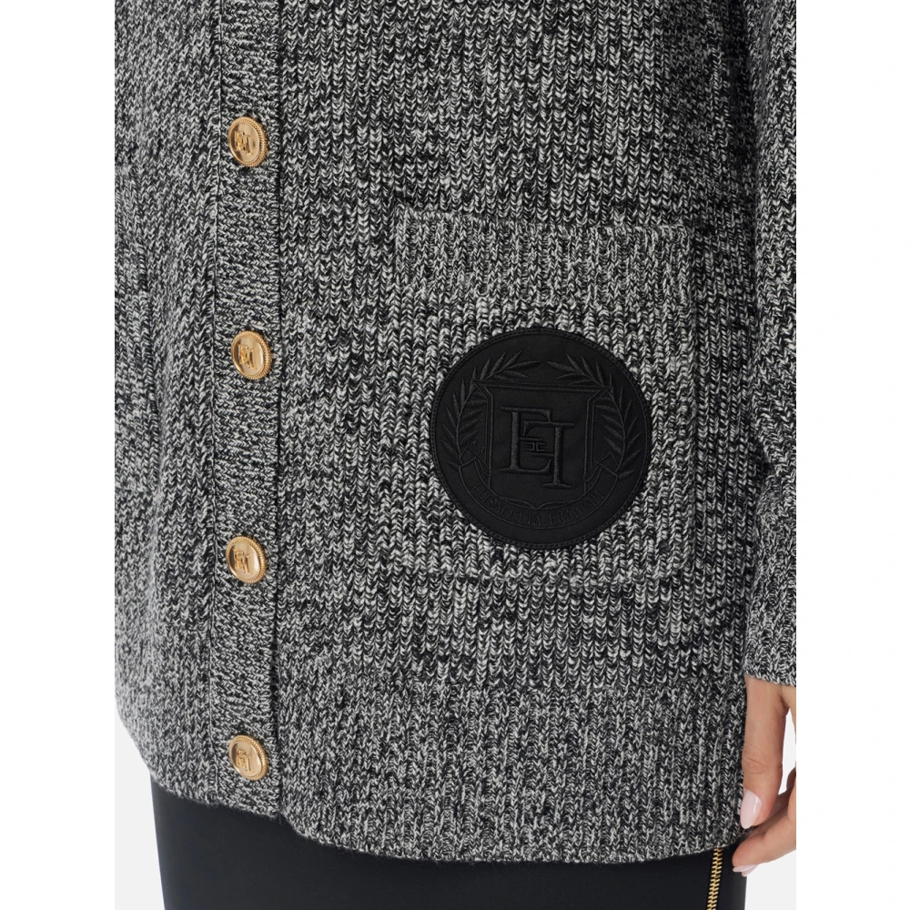 Elisabetta Franchi Zwart Cardigan Set voor Vrouwen Gray Dames