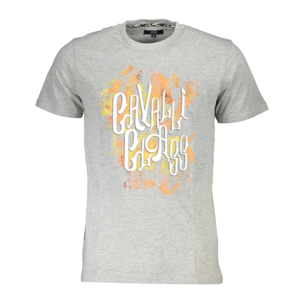 Cavalli Class Grigio Cotton Men T-Shirt - XXL - Image 2