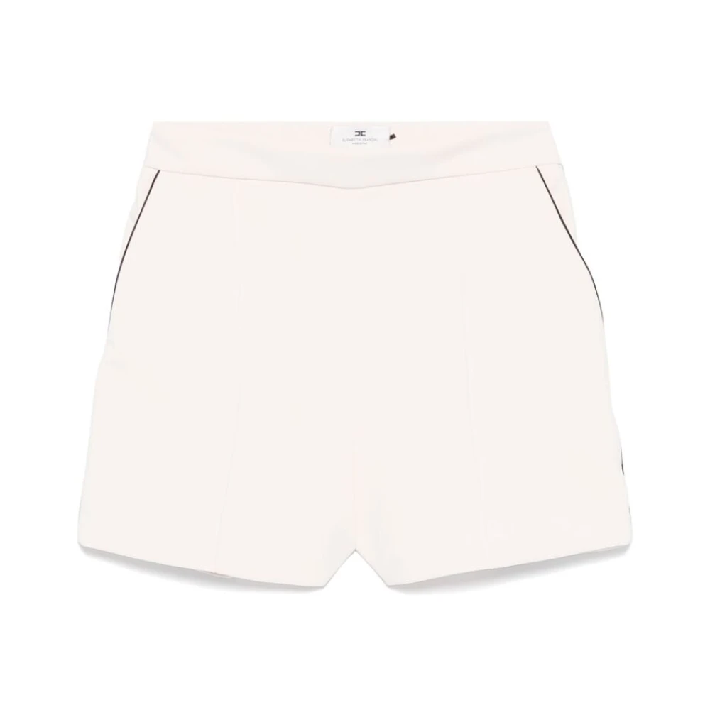 Elisabetta Franchi Elegante Lila Shorts met Contrast Piping Pink Dames