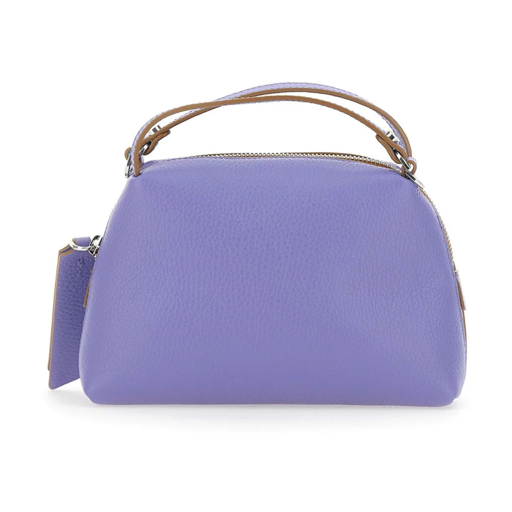 Gianni Chiarini Lavendel Leren Handtas met Zilveren Hardware Purple Dames