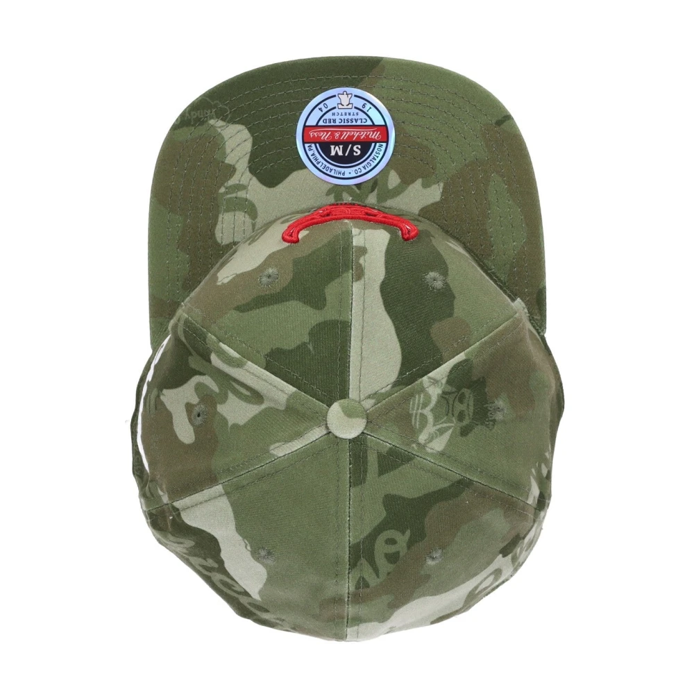 Mitchell & Ness NBA Tonal Camo Stretch Fitted Cap Green Heren